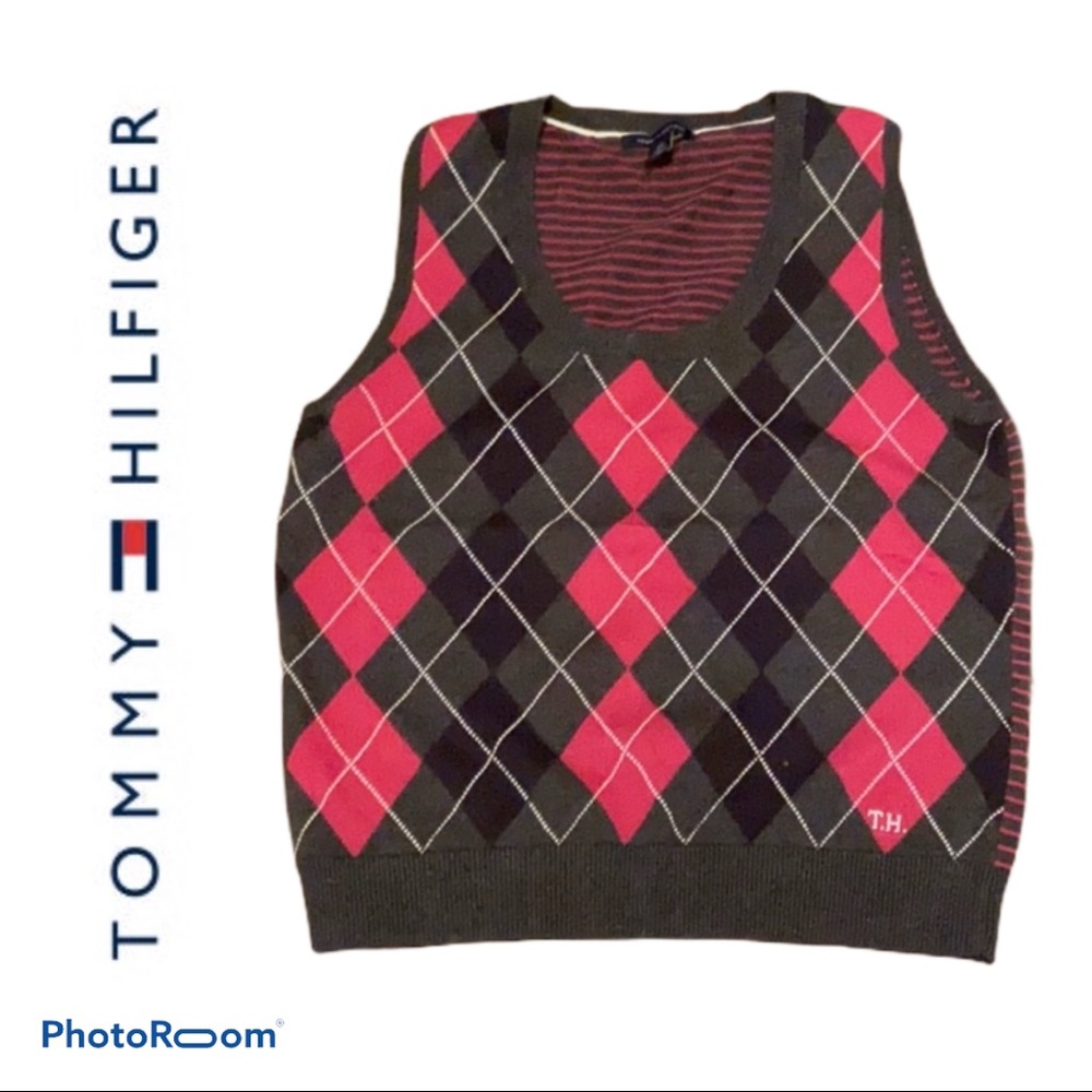 Checkered sweater vest